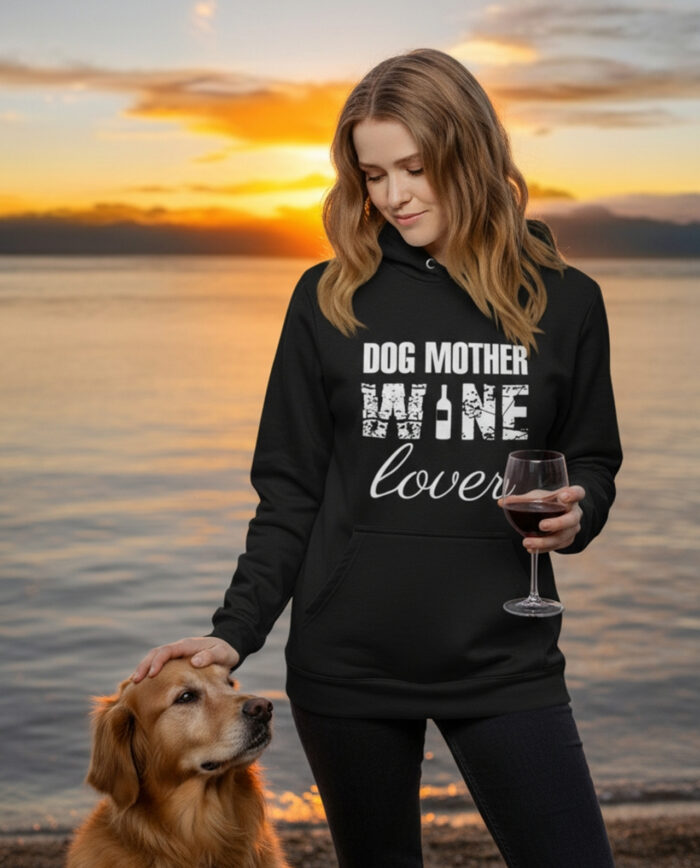 Dog Mother Wine Lover - Black