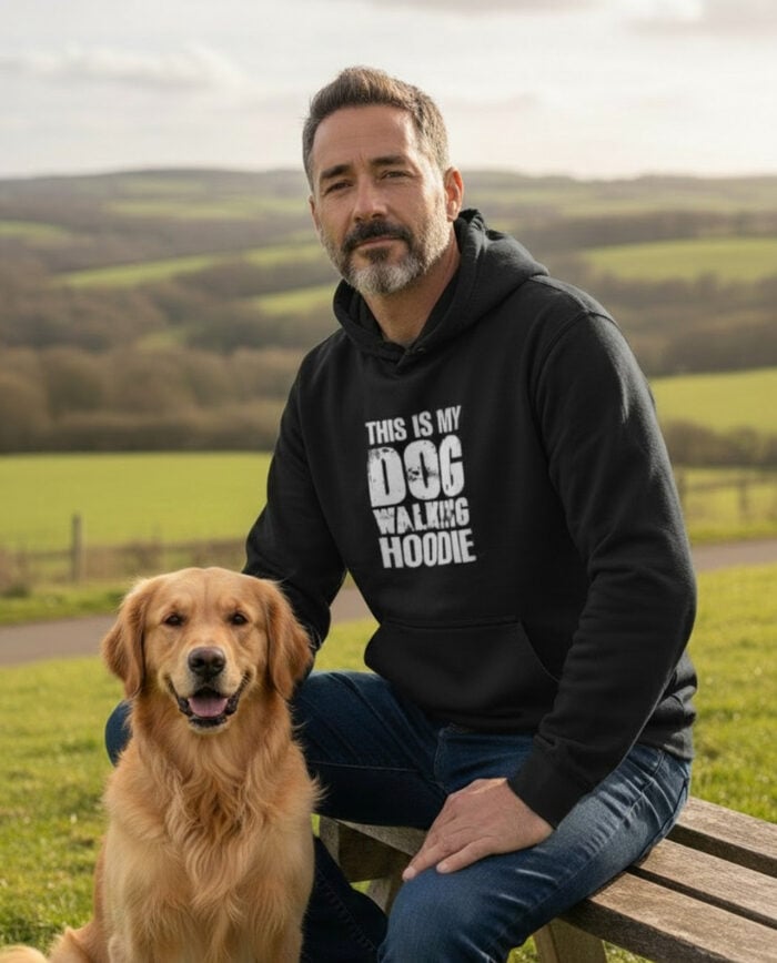 Dog Walking Hoodie - Black