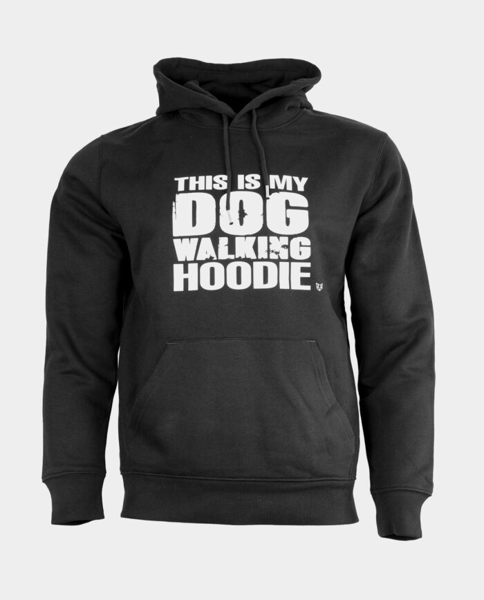 This is my dog walking hoodie Black