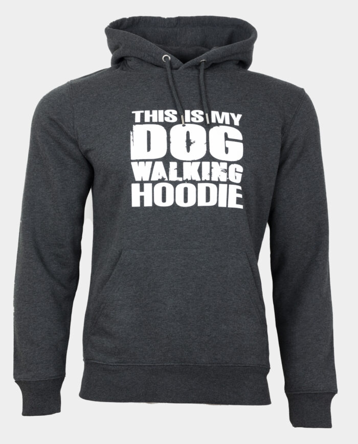 Dog Walking Hoodie Dark Grey