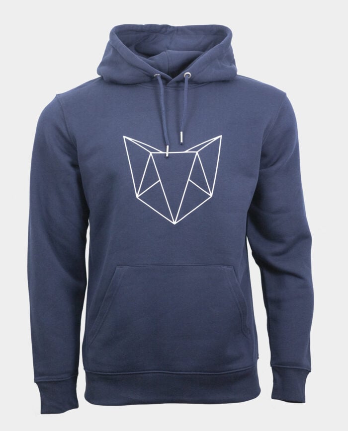 Fur Fox Sake Hoodie Front Logo Navy