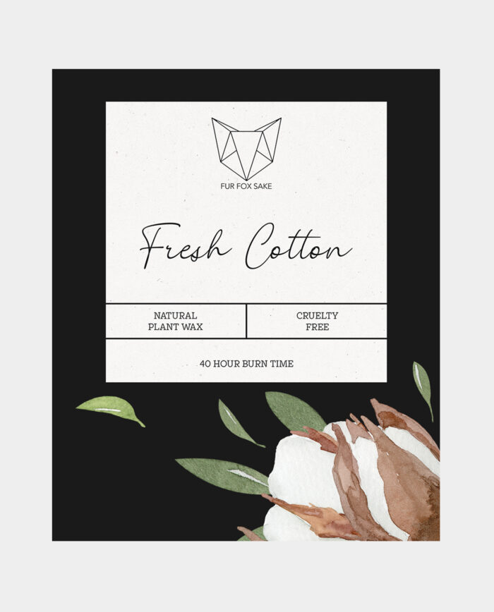 Fresh Cotton Fur Fox Sake Soy Candle