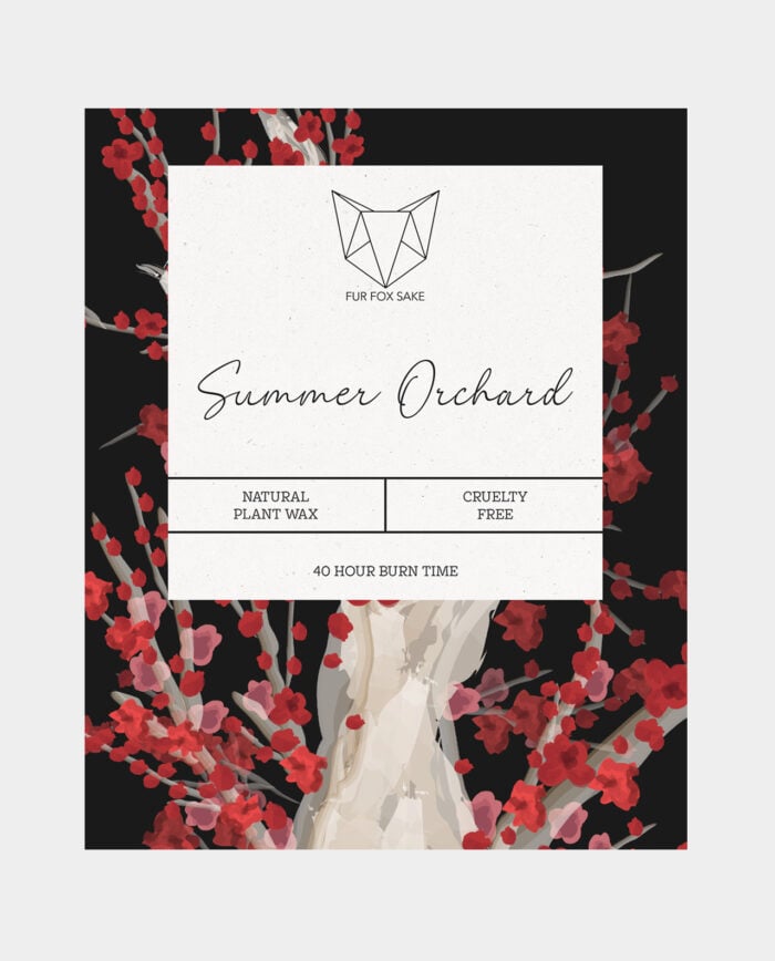 Summer Orchard Fur Fox Sake Soy Candle