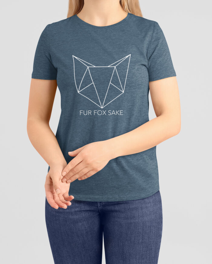Fur Fox Sake T-Shirt Dark Heather Blue