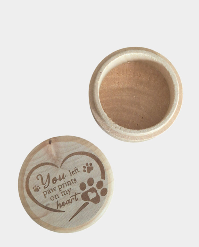 Pet Hair Memorial Box opened