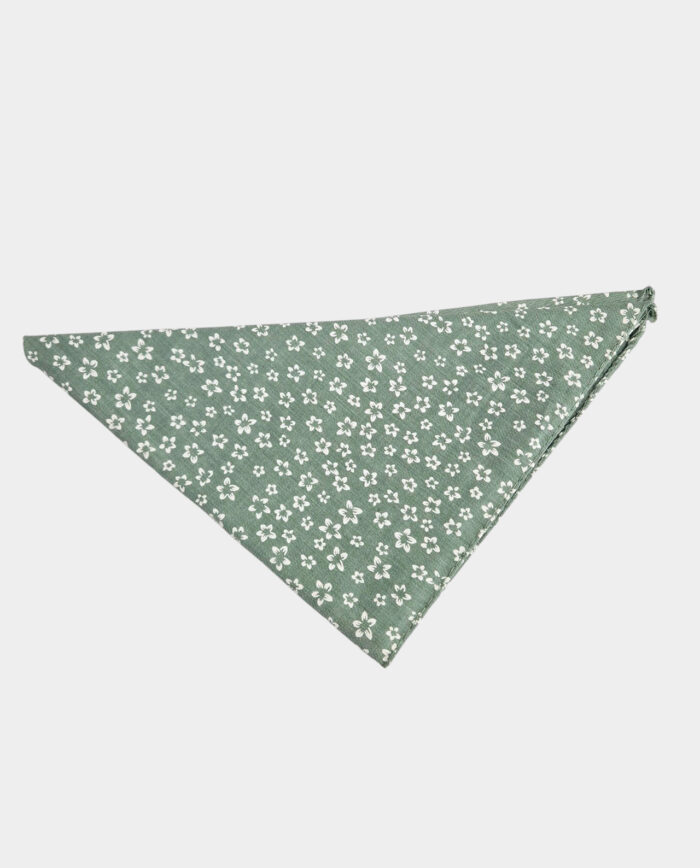 Neckerchiefs for Dogs - Green Flowers