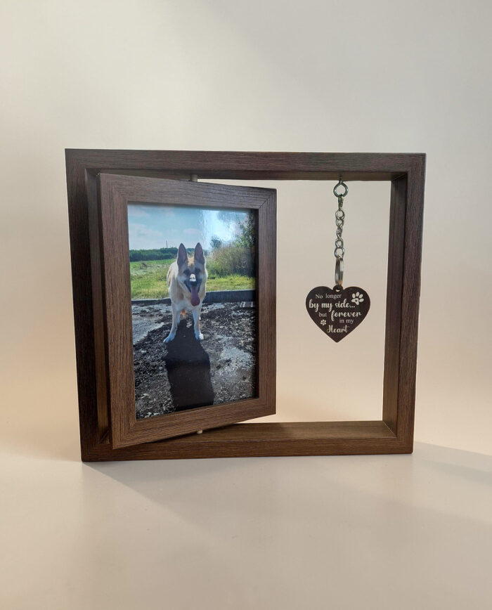 Rotating Pet Remembrance Photo Frame dark