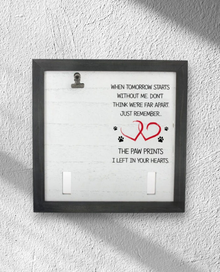 Keepsake Collar & Photo Frame Paw Prints