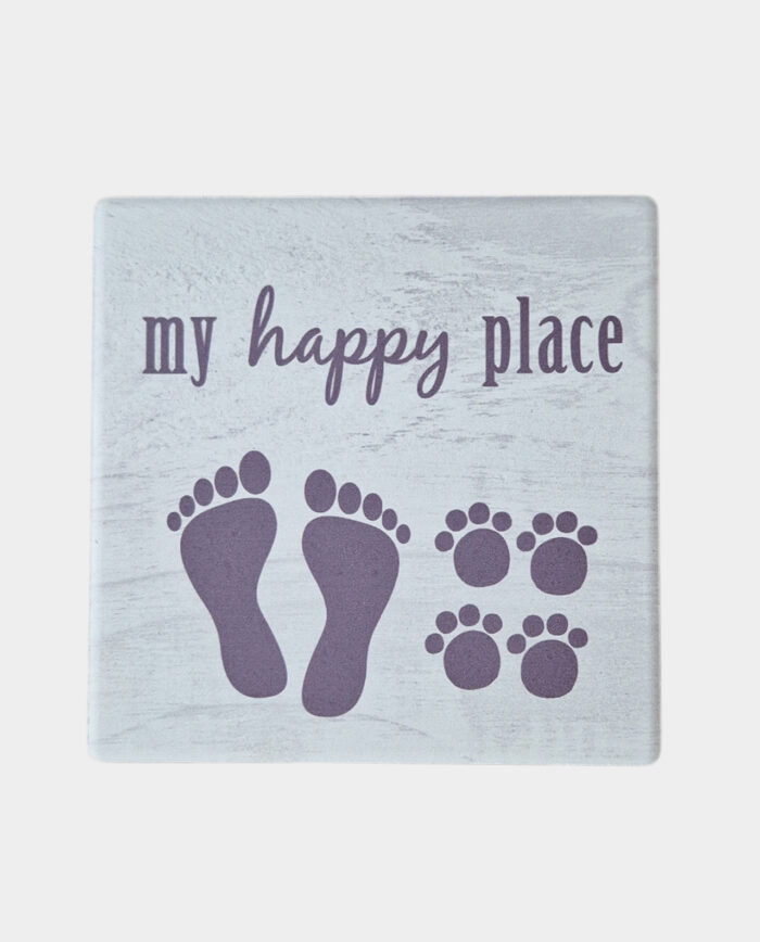 My Happy Place Stone Coaster