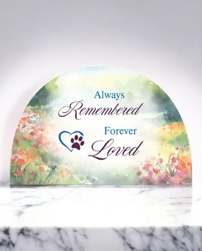 Pet Memorial Ornament - Always Remembered Forever Loved